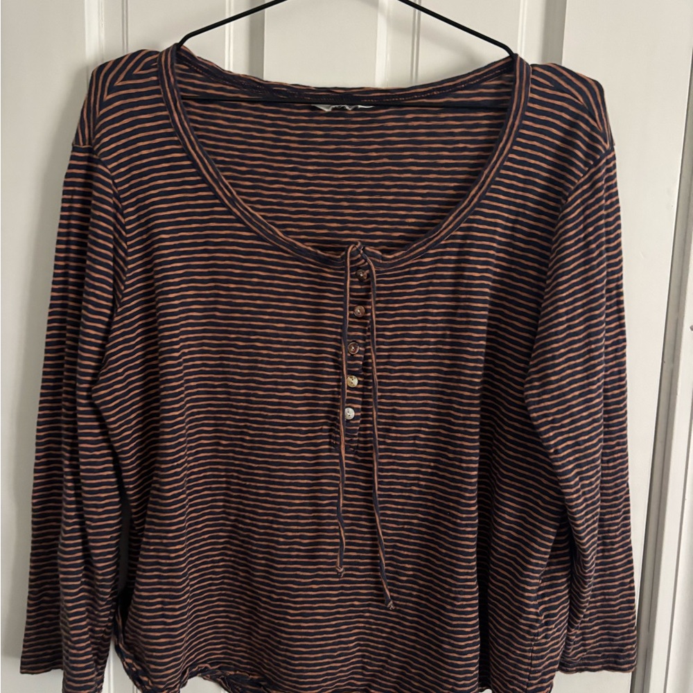 Lucky Brand striped long sleeve tee